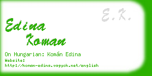 edina koman business card